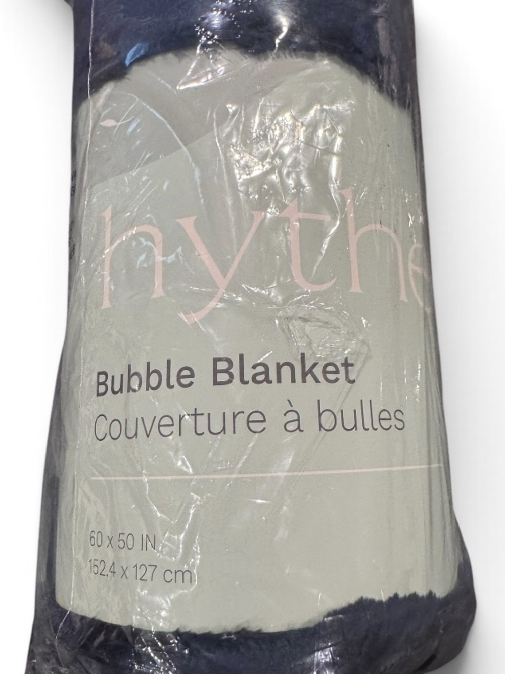 Hythe Bubble Blanket Navy Plush Faux Fur Throw 60x50 - Picture 6 of 12